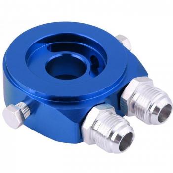 M20 x 1.5 Aluminum Oil Filter Cooler Sandwich Plate with Oil Gauge