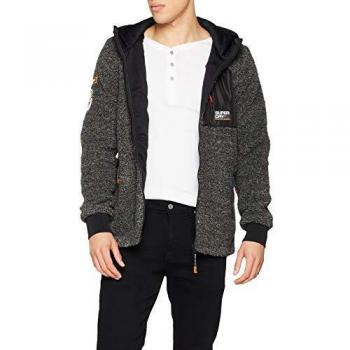Superdry Chaqueta Mountain Sherpa, Gris para Hombre