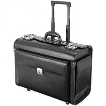 Silvana Valise Pilote en Cuir Synthétique Noir 48 cm