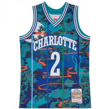 Mitchell & Ness Herren Basketballtrikot Charlotte Hornets ASIAN Johnson