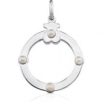 Tous Pendente Argento 3 cm con Perle