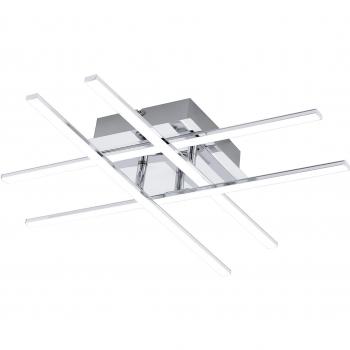 EGLO Lasana 1 LED Contemporary Flush Chrome Ceiling Light (Model: 95568)