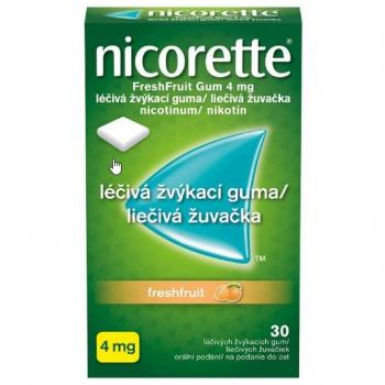 Nicorette FreshFruit žvýkací guma 4mg 30 kusů