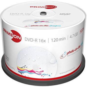 Primeon DVD-R 4.7 GB 16X Cakebox (50 Discos)