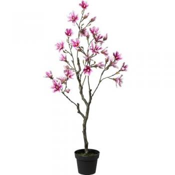Künstlicher Magnolienbaum, Real Touch, Höhe ca. 135 cm, Blüten pink