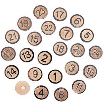 Adesivi in legno per calendario dell'Avvento