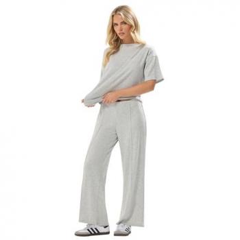 Grey Petite Marl Soft Touch Pintuck Trousers – Womenswear (12)