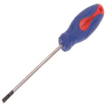 Faithfull FAISDP100 Soft Grip Screwdriver Parallel Slotted Tip 4.0 x 100mm