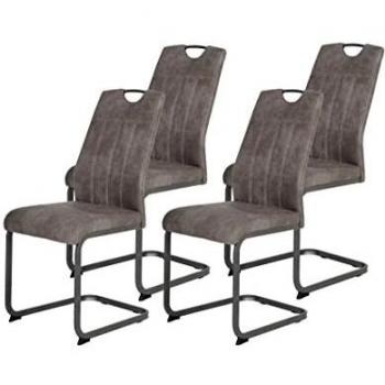 Schwingstuhl 4er Set CHRISTINA II S von Hela Vintage grau