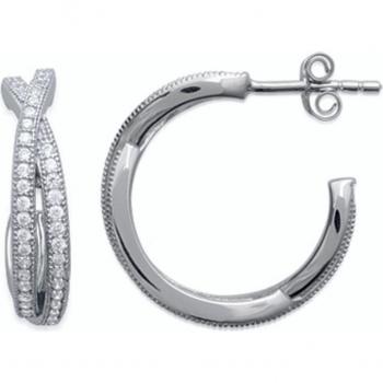 Orejeras de Lily 18mm, 4mm, Blanco