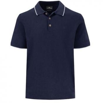 Unifarbenes blau/blaues Polo Shirt Herren – FYNCH-Hatton, L