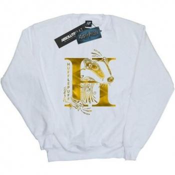 Sudadera blanca de Hufflepuff para mujer XXL