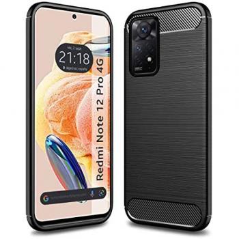 Funda de Gel TPU Carbono Negra para Xiaomi Redmi Note 12 Pro 4G