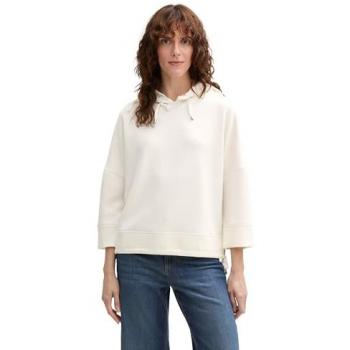 Tom Tailor Damen Hoodie aus Scuba in Offwhite, Größe M