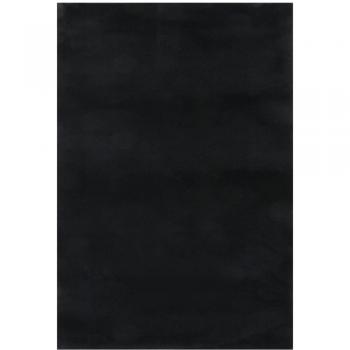 VidaXL Hochwertiger Waschbarer Kurzflor Teppich 160x230 cm Rutschhemmend Schwarz