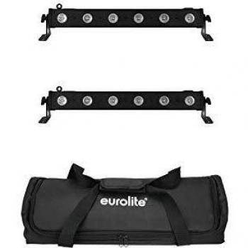 Espace EUROLITE LED BAR 6 QCL double RGBA, bague douce