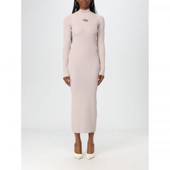 Femme Diesel : Robe à Maille Côtelée Gris S