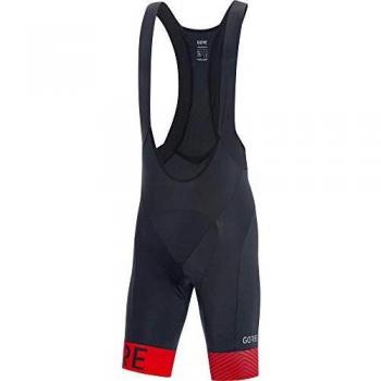 GORE C5 Opti Cuissard Cyclisme Homme, L, Noir/Rouge