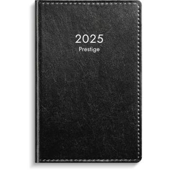 Burde Kalender Prestige 2025 Svart Konstläder Hardcover