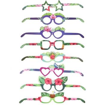 8 Stuks Decoratieve Zonnebrillen voor Verjaardagsfeesten