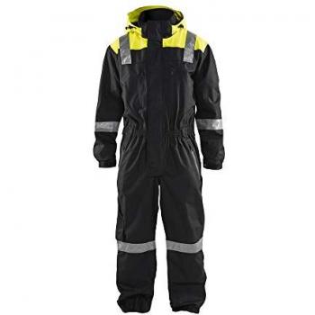 Shell Coverall in Nero/Giallo Fluorescente