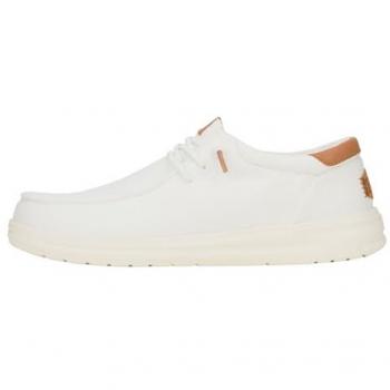 Mocassin Hey Dude Paul en Cuir Blanc