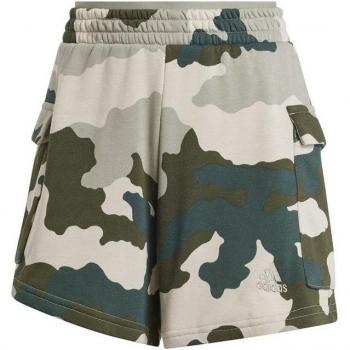 Pantalones Cortos adidas 3 Franjas Camo Print Gris para Mujer