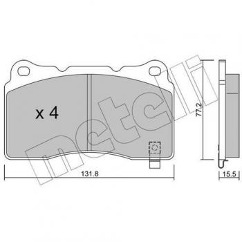 METELLI Bremsbeläge für TESLA 22-0288-8