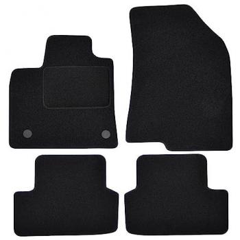 Tapis d’Intérieur Velours Noir, 4 pièces, ajustement précis pour Dacia Sandero
