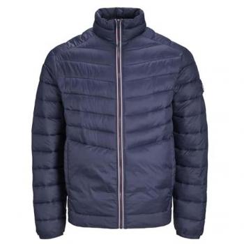 Jack & Jones Men's Plus Size Puffer Jacket Navy Blazer 3XL with Red Stitch