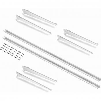 Emuca Fixation Murale – Kit étagère Jagmet 280 mm, acier peint