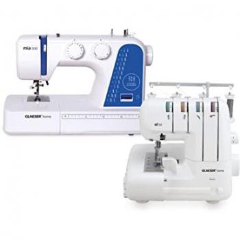 GLAESER home Nähmaschine ol50 + mia300 Komplettset