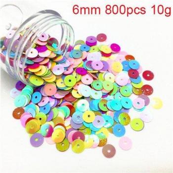 Matte Black 20mm PVC Loose Paillettes for Garment Crafting 20g
