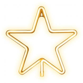 Lumière LED Néon de Noël Étoile Pentastar Blanc Chaud