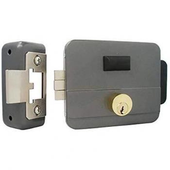 Serrure Électrique Réversible D96/B avec Cylindre et Bouton Dorcas 22092
