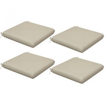 Cojines para Sillas Beige Outsunny 47x47x7 cm – Impermeables y UV 50+