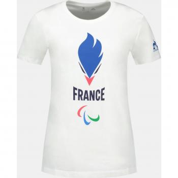 Le Coq Sportif Damen T-Shirt Frankreich Olympique Paris 2024 Weiß 2XS