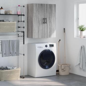 Armadietto da bagno, Mobile a Parete Grigio Sonoma 69,5x34x90 cm Vidaxl