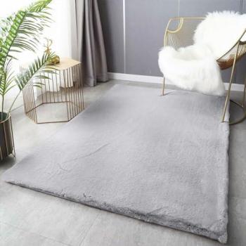 Vimoda Schlafzimmer‑Deluxe – Waschbarer Fellteppich mit Hochflor Akzent (Einfarbig, Ø 160 cm, rund)