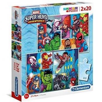Puzzle 2x20 Pz Supereroi Marvel