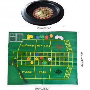 10-Inch Roulette Wheel Set with Poker Chips for KTV
