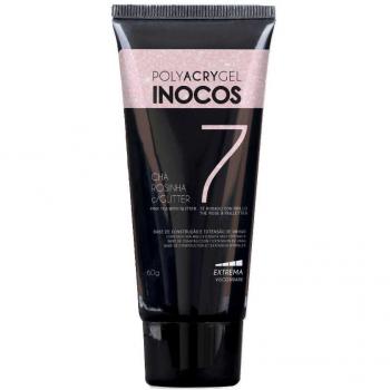Inocos Gel Polyacrygel 60g Rosinha com Glitter