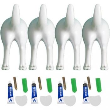 Adhesive Dog Tail Coat Hooks