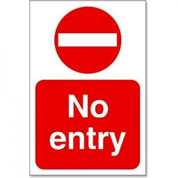No Entry Foamboard Sign by Stewart Superior for Outdoor Use, Ref FB024