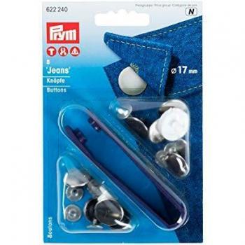 Flat‑Finish Seamless Denim Button – 17 mm – Silver