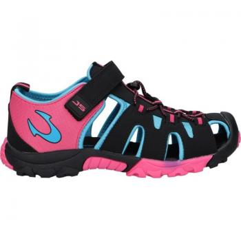 Sandalias de mujer, niña y niño JOHN SMITH UWIN de color negro y fucsia