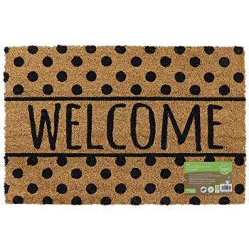 JVL Coir Doormat, Eco-Friendly Latex Backing, 40x60cm