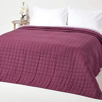 Couvre-lit Doux Bicolore Violet/Lavande