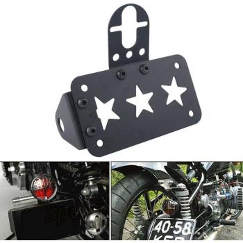 Soporte lateral para matrícula con luz de freno para motos