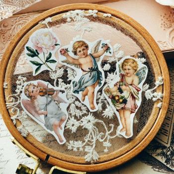 Autocollants décoratifs petits anges 28 pièces